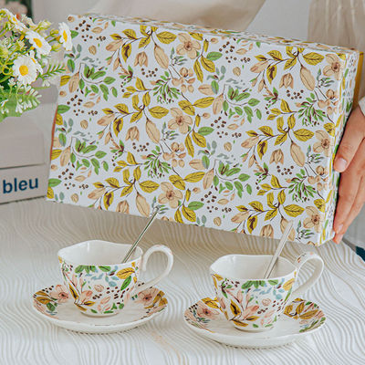 Stocked French Ceramic Cups And Saucers For Garden Flower Decor Or Wedding Party Gifts