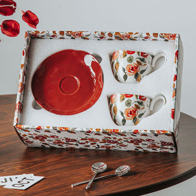 British Classical Fashion Ceramic Espresso Cups And Saucers Perfect For Garden Parties