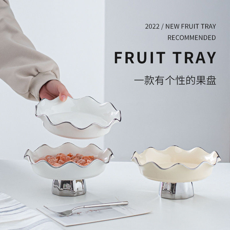 Sustainable Ceramic Salad Bowl European Luxury Home Decor for Serving Desserts and Snacks