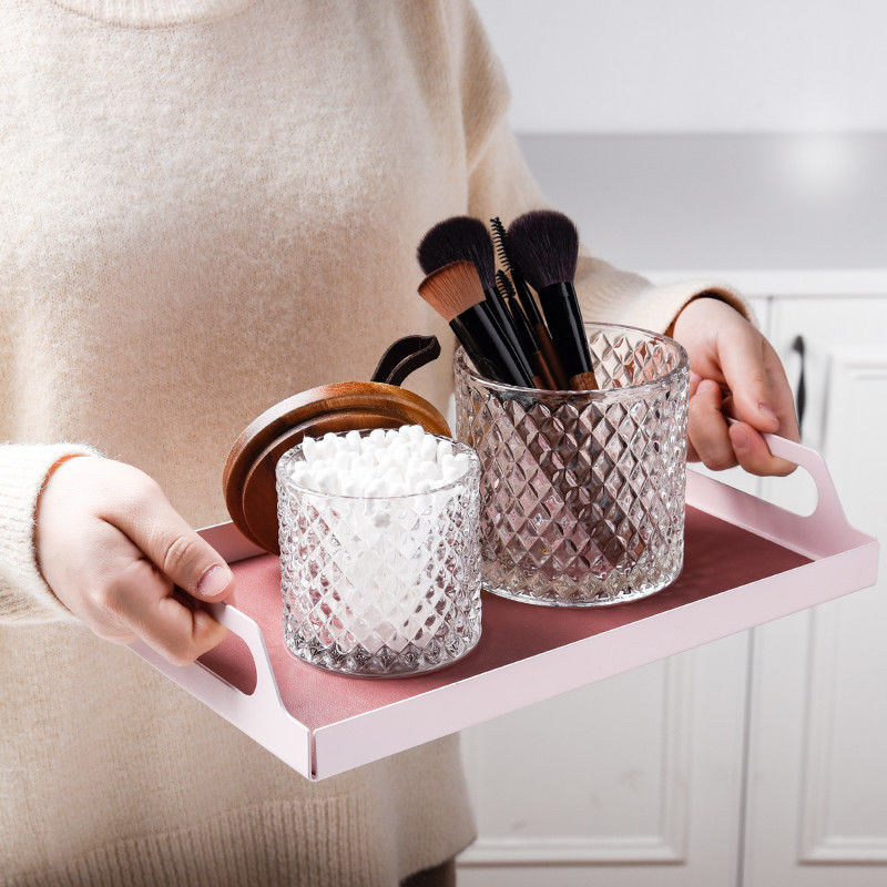 Modern Design Sustainable Kitchen Canister Set With Lid Crystal Storage Jars Set