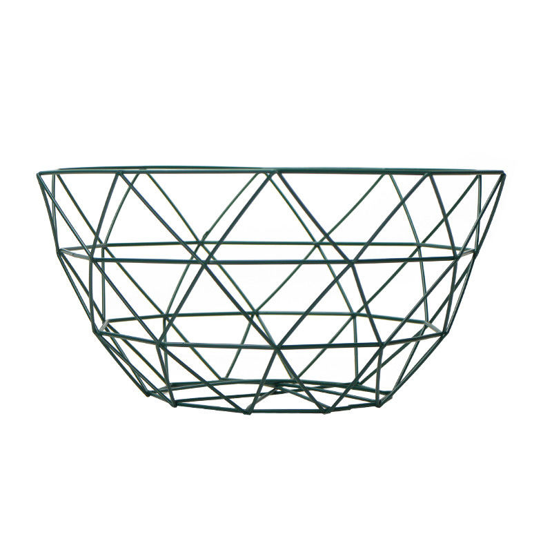 Electro Plating Wire Basket Metal Fruit Container Iron Vegetable Bowl Nordic Style